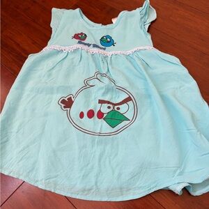 Light Blue Angry Birds Girl Dress